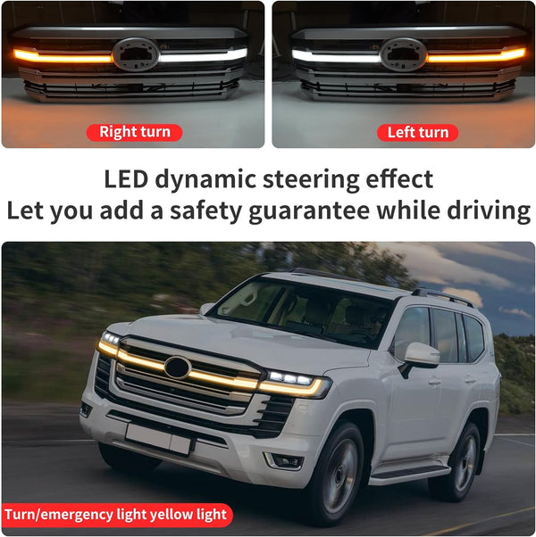 Front grille with LED for Toyota Land Cruiser FJ300 LC300 2022-UP