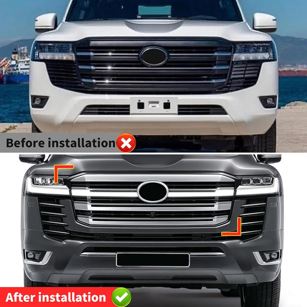 Front grille with LED for Toyota Land Cruiser FJ300 LC300 2022-UP